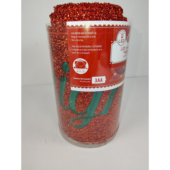 Holiday Time LED Holiday Banner that says "Merry & Bright" - Picture 7 of 16